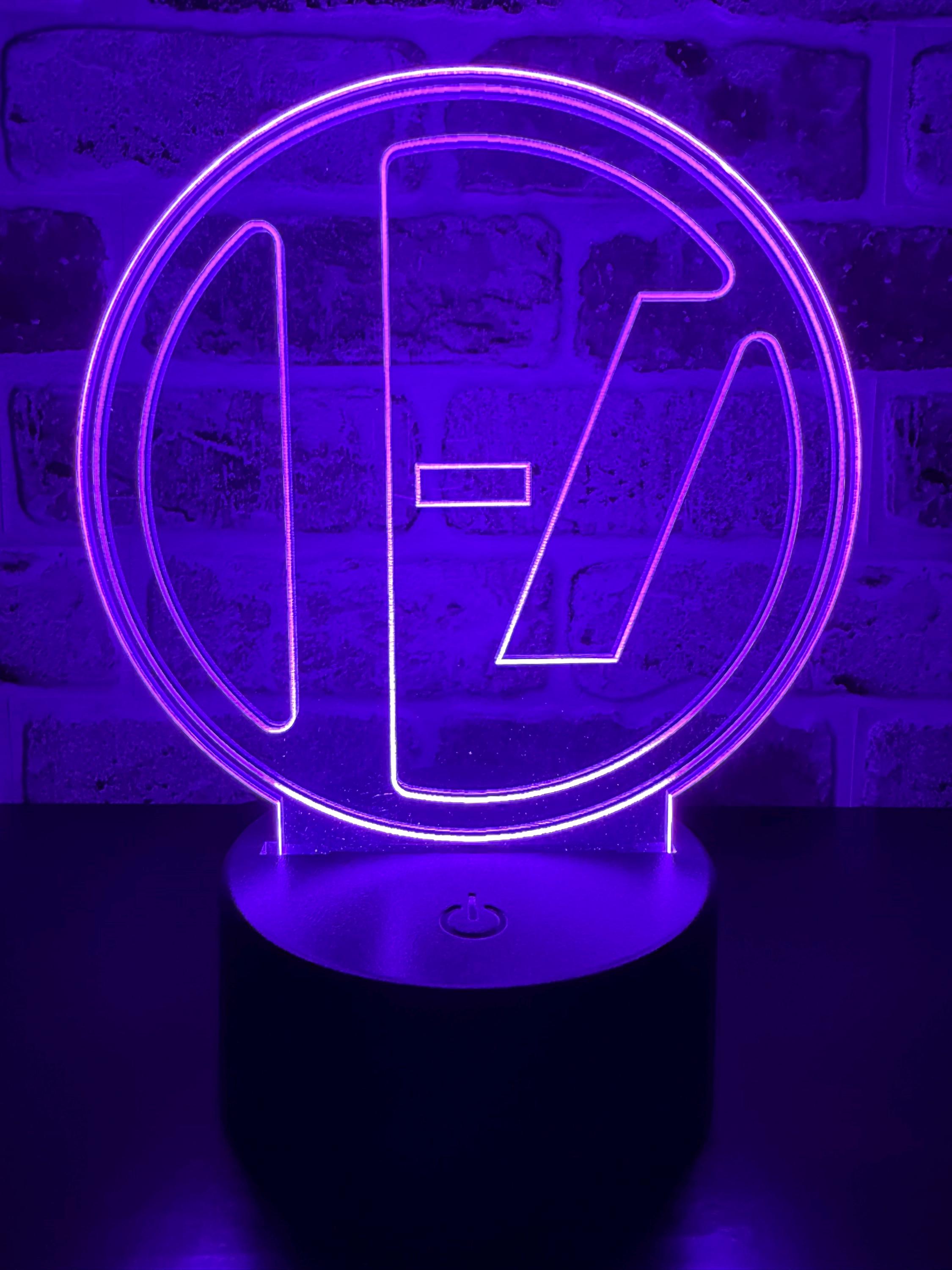 Twenty One Pilots Inspired LED Night Light | Band Logo Lamp