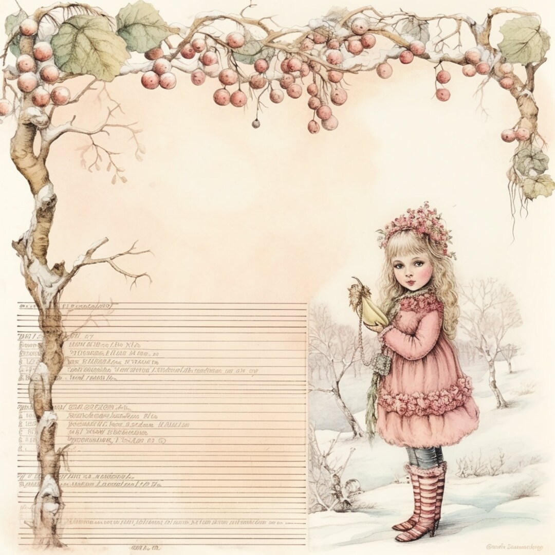 Vintage Papers Watercolor Clip Art 4 JPG Mix Media Card Making ...
