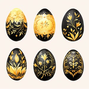 Oeufs de Pâques aquarelle Clip Art 4 JPG Mix Media fabrication de cartes Invitations collage Journal indésirable Papier numérique Artisanat Bookscrapping 093