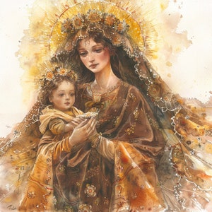 Virgen del Carmen Clip Art 4 JPG Mix Media Card Making Invitaciones Collage Junk Journal Digital Paper Craft Bookscrapping - 513