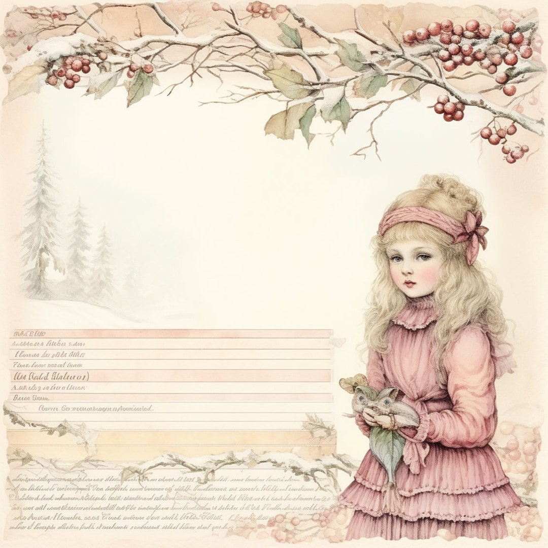 Vintage Papers Watercolor Clip Art 4 JPG Mix Media Card Making ...
