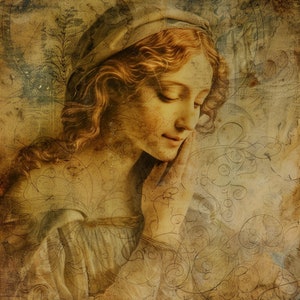 Vierge Marie Clip Art 4 JPG Mix Media Cartes faire des Invitations Collage Junk Journal Digital Paper Craft Bookscrapping - 355