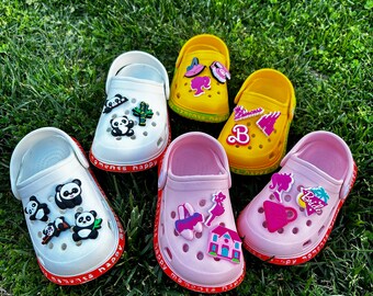 Custom children's  summer slippers, Comfortable Clogs with Jibbitz Charms