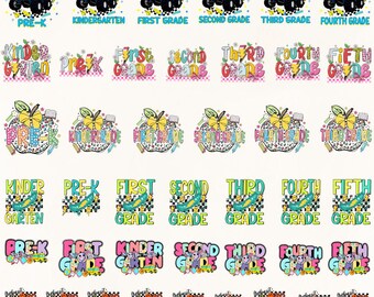 Retro Back to School Png Bundle, Back to School Mega Bundle, Teacher ...