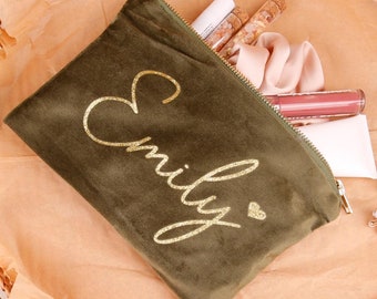 Custom Makeup Bag Cosmetic Bag  Custom bag Birthday Gift for Her Personalized Gifts - Monogram Makeup Bag Bridesmaid Bag Custom Christmas