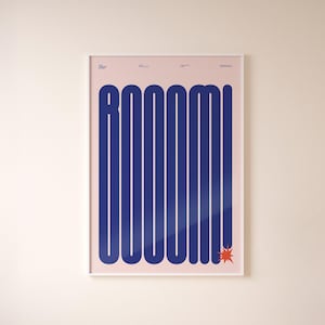 Boom Typography Art Print: Bold Minimalist Wall Decor