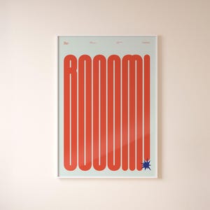 Boom Typography Art Print: Bold Minimalist Wall Decor