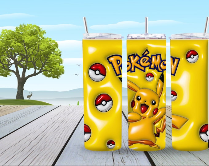 Featured listing image: Pokemon Tumbler 3D | Perfect Gift for Gamers and Fans | Back to School Essential | Party Cup