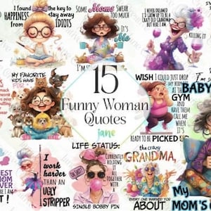 Paquete de sublimación de citas de mujer divertida