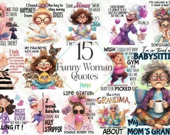 Funny Woman Quotes Sublimation Bundle