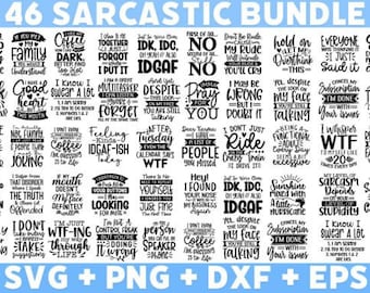 Sarcastic Bundle, Funny Quote SVG Bundle