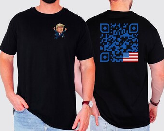 Camiseta con codigo QR de baile de Trump camiseta viral con codigo QR de Trump viral Divertodo baile Trump