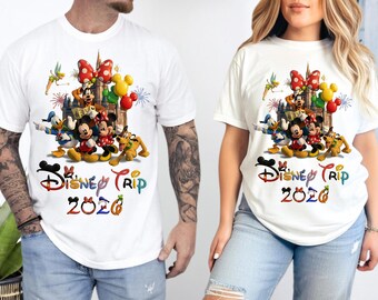 T-Shirt Disney custom name Trip 2026, Matching Family Vacation - Mickey Minnie Donald Goofy, Gift for Trip Disney Outfit for her an Family.