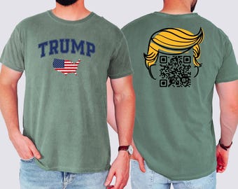 Camiseta con codigo QR de baile de Trump camiseta viral con codigo QR de Trump viral Divertodo baile Donald Trump