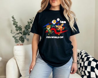 T-shirt Woman 2026 World Cup Mascots Soccer Fan Graphic Football Apparel Tee