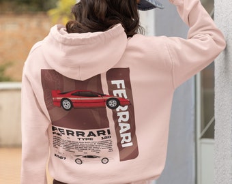 Sudadera con capucha Ferrari, sudadera con capucha Ferrari f40, Ferrar F1, sudadera Ferrari, cartel de Ferrari, Carlos Sainz, Charles Leclerc