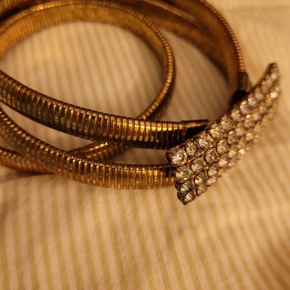 Vintage Stretchy Rhinestone Buckle Goldtone Belt - Etsy display picture 2