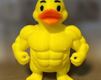 Muskel Bodydesigner Ente - 3D gedruckte Figur - Auto-Armaturenbrett-Dekor - Ducking Geschenk - Kreuzfahrten - Sammlerstücke