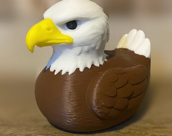 American Bald Eagle Duck - 3D Printed Figurine - Car Dashboard Decor - Ducking Gift - Cruises - Collectibles