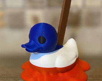 Melting Ice Pop Duck - Rainbow Ice - 3D Printed Figurine - Car Dashboard Decor - Ducking Gift - Cruises - Collectibles