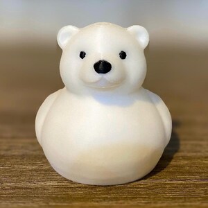 Polar Bear Duck | 3D Printed Figurine | Cruise Duck | Dashboard Duck | Car Dashboard Decor | Duck Exchange Gift | Collectible Duck