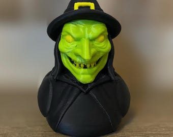 Witch Duck | Halloween | 3D Printed Figurine | Cruise Duck | Dashboard Duck | Car Dashboard Decor | Duck Exchange Gift | Collectible Duck