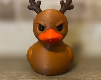 Canard renne - figurine imprimée en 3D - décoration de tableau de bord de voiture - cadeau canard - croisières - objets de collection
