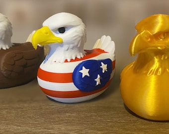 American Eagle Duck Figurines – 3D Printed Figurine - Car Dashboard Decor - Ducking Gift - Cruises - Collectibles