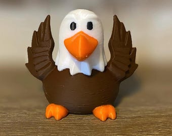 American Eagle USA Duck - 3D Printed Figurine - Car Dashboard Decor - Ducking Gift - Cruises - Collectibles