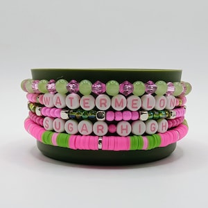 Watermelon Sugar cup bracelet stack