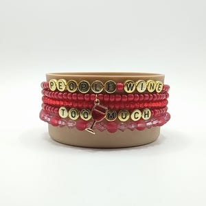 Wine cup bracelet stack