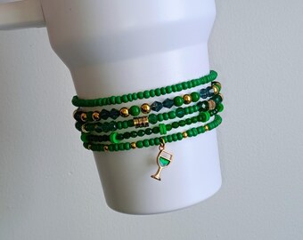Pulseras de taza de bebida verde