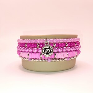 Lsf rose cup bracelet stack