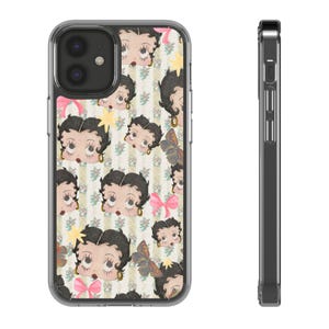 Betty Boop Clear Phone Case | Cute Cartoon Design, Fun Gift for Her, Birthday, Holiday, Trendy Tech Accessory, Stylish Protection