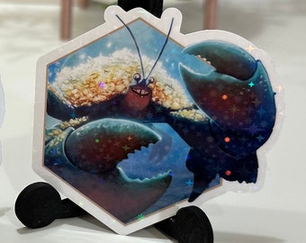 Lorcana Tamatoa Waterproof Vinyl Sticker | Shiny or Matte Finish | Moana Crab - So Shiny