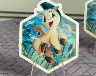 Lorcana Pegasus Gift for Hercules DLC Promo Sticker | Decal Vinyl Water Resistant | Lorcana Fabled Emerald Ink Card Decal