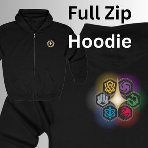 Lorcana Illuminating Ink sweater met volledige ritssluiting en capuchon | Uniseks | Zware mix | Geweldig cadeau | League-jas | TCG-hoody | Met inktkleuren
