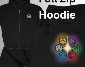 Lorcana Illuminating Ink Full Zip Hooded Sweatshirt | Unisex | Heavy Blend | Great Gift | League Jacket | TCG Hoodie | Featuring Ink Colors
