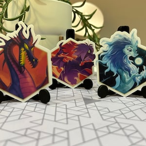Adesivi/decalcomanie del drago Lorcana/capodanno lunare/anno del drago/drago Madam Mim/Sisu/drago Malefico/vinile impermeabile