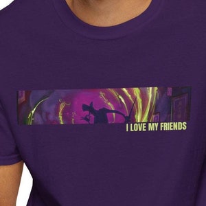 Camiseta Lorcana | Ótimo presente | Eu amo meus amigos do outro lado | Camiseta engraçada | Softstyle unissex | Top de liga ou torneio | Tapete de algodão