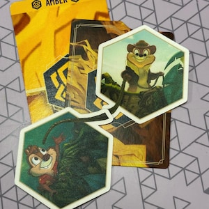 Adesivos Lorcana Chip e Dale | Decalques | Mar de Azurita | Cartões de Âmbar | Presente | Amigo Verdadeiro e Amigo em Necessidade | Adesivo de Vinil à Prova D'Água