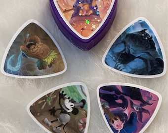 Lorcana Play Mat Tube Stickers | Disney Characters, Waterproof Decals