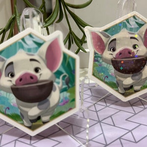 Adesivo / Decalcomania Lorcana Pua / Into the Inklands / Moana Best Friend / Potbellied Buddy / Regalo adorabile / Adesivo impermeabile / Decalcomania in vinile