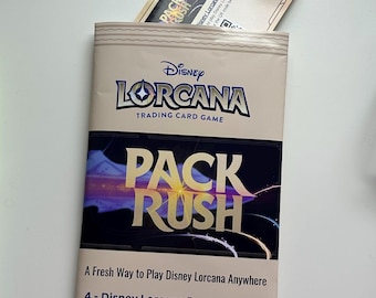Lorcana Pack Rush Gifting Kit | Fun Way to Gift Pack Rush | NO PACKS INCLUDED | Illumineer Gift | Includes How to Play Card | Resealable