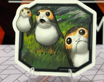 Star Wars Unlimited Porgs Sticker | SWU Vinyl Decal | Legends of the Force Card | Gift for TCG Fan | Adorable Creatures