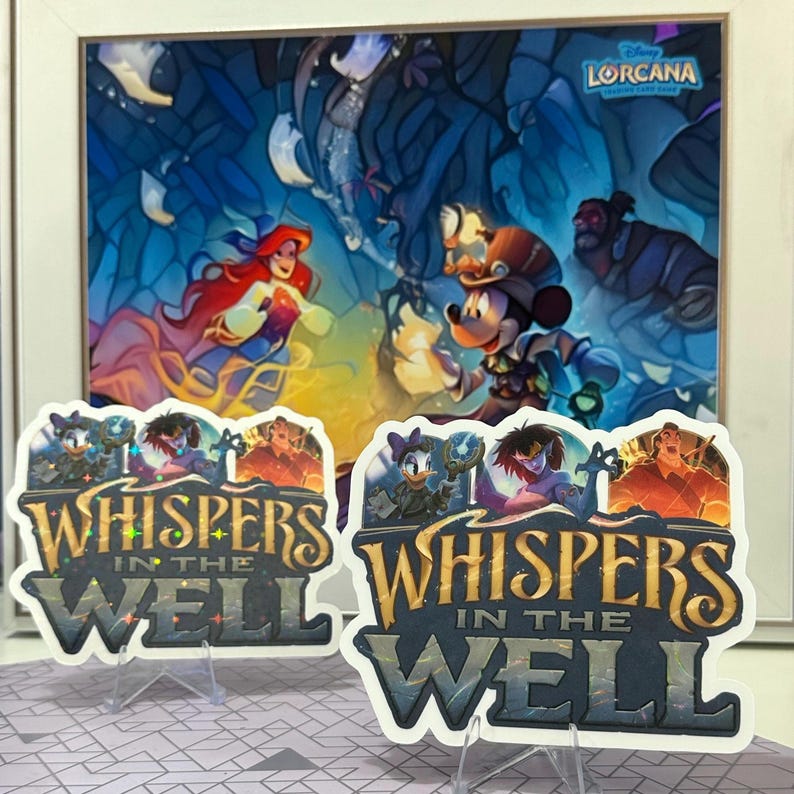 Lorcana Abziehbilder | Aufkleber | Erstes Kapitel durch Winterspell | Wasserfester Vinyl-Aufkleber | Ordner Boxen organisieren Whispers in the Well