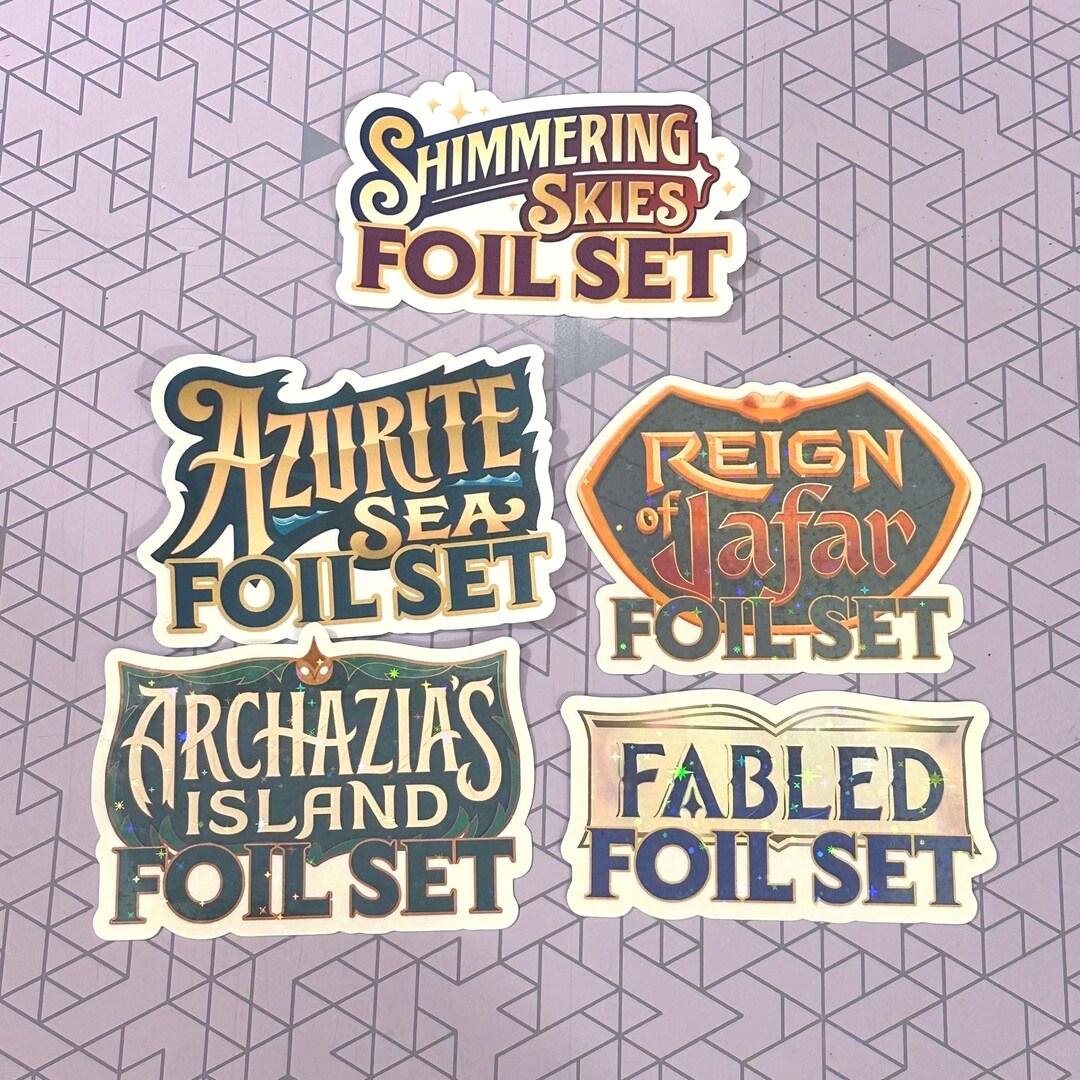 Lorcana Foil Set Labels | Waterproof Vinyl Stickers (first Chapter