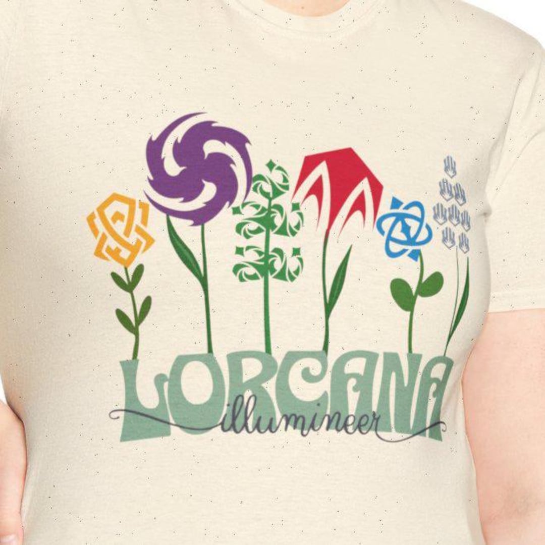 Lorcana Illumineer Ink Color Flower Unisex Softstyle T-shirt