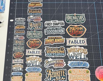 Lorcana-stickers voor binderrug | Stickers | Eerste hoofdstuk tot en met Winterspell| Waterdichte vinylstickers | Verschillende maten | Organiseren | Cadeau