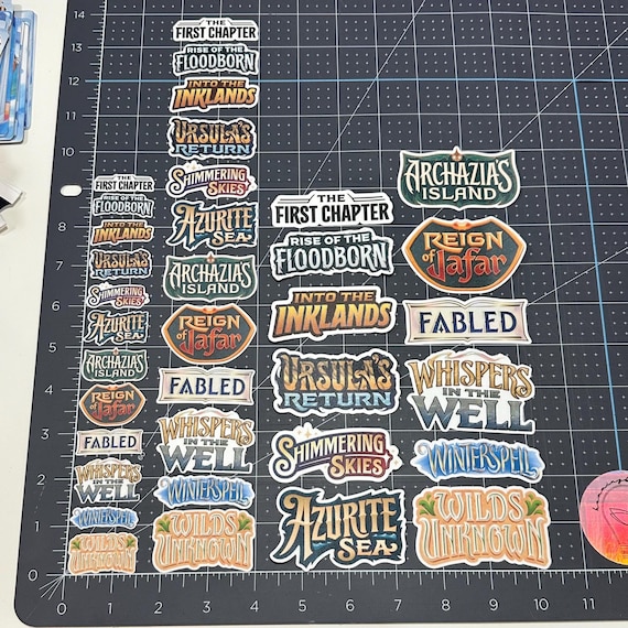 Lorcana Binder Spine Decals | Stickers | First Chapter through Winterspell| Waterproof Vinyl Decals | Various Sizes | Organize | Gift